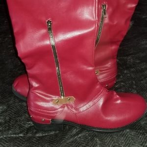 Ladies faux leather knee high boots